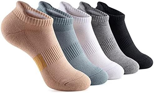 Gonii Ankle Socks Womens Running Athletic No Show Socks Cushioned 5-Pairs