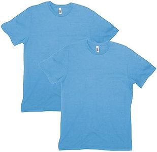 American Apparel CVC T-Shirt, Style G2001CVC, 2-Pack, Heather Light Blue (2-Pack), Large