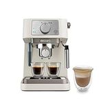 De'Longhi Manual Coffee Machine Stilosa EC260.CR, 15 Bar Pressure, Cappuccino System, Automatic Switch-Off, Compatible with ESE pods, 2 Level Tray, Capacity 1L Cream