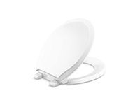 KOHLER 78052-RL-0 Rutledge ReadyLatch Quiet Close Rount Toilet Seat, Slow Close Lid and Seat, Grip-Tight Bumpers and Installation Hardware, White