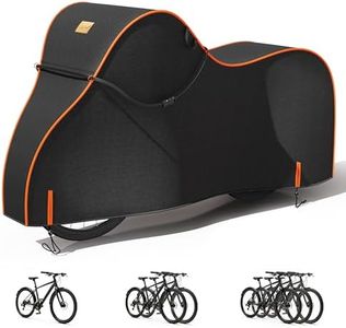 Bike Cover Waterproof Outdoor – 600D Heavy Duty Bicycle Covers for 1/2/3 Bikes – UV Rain Dust Snow Protection – Fits Road, Mountain, Cruiser, Ebike & Electric Bikes