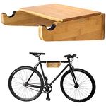 Bike Wall Mount - COR Indoor Bicycle Rack | Bamboo Bike Rack Storage with Removeable Shelf