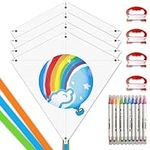 DIY Kite Kits for Kids, Kite Making Kits Decorate Your Own Kites 4 Pack(Upgraded Version)