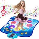 Joyvalley Kids Dance Mat Toys - 1-Player Dance Pad Gifts for Girls Boys Toddlers 3 4 5 6 7 8 9 + Year Old Electronic Dancing Mat Floor Games Toy with Music Light Christmas Birthday Gift (Frozen)