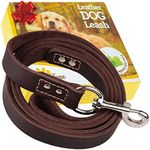 ADITYNA Leather Dog Leash 6 ft x 3/