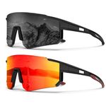 KALIYADI Sports Sunglasses-for-Men Polarized Running-Sunglasses: Sport Mens Sunglasses with UV Protection for Cycling Fishing