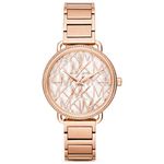 Michael Kors Portia Women's Analogue Quartz Watch with Rose Gold Stainless Steel Strap with Mother of Pearl Dial MK3887