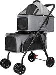 PaWz Two-Tier Pet Stroller,Dog Pram