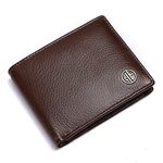 HAMMONDS FLYCATCHER Genuine Leather Wallet for Men, RFID Protected Leather Purse for Men, Money Purse for Men, Bi-Fold Wallet, 4 Card Slots, Coin Pocket, Hidden Pockets - Brushwood