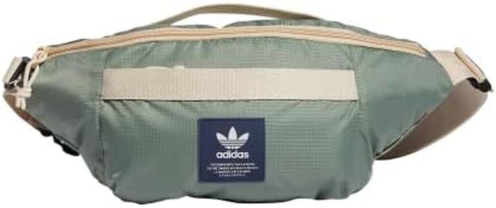 adidas Originals Sport Hip Pack/Small Travel Bag, Silver Green/Sand Strata Beige, One Size, Silver Green/Sand Strata Beige, One Size, Sport Hip Pack/Small Travel Bag
