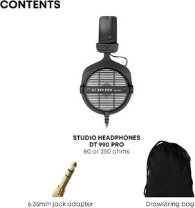 Beyerdynamic DT 990 PRO Headphones – 80 Ohm Studio Monitor
