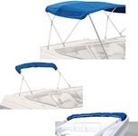 SavvyCraft 3 Bow Bimini Top Replacement Canvas Cover, Durable Marine Grade Canvas Boat Canopy with Storage Boot/Without Frame, 3 Bow 72" L 67"-72" W Blue Color