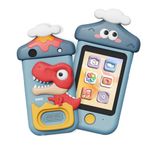 Phone Camera for Kids Screen Touch 512MB Memory Clock Torch 2.8" IPS Screen Games Silicone Cover Digital Video Camera for Toddler Real Toy Camera for Kids Birthday Gift (360 Dinosaur)