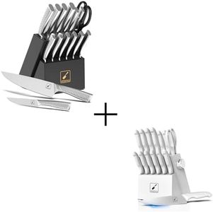 imarku Black Knife Set & White Knife Set