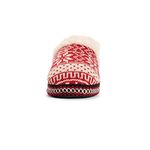 MUK LUKS Women's Magdalena Slippers, Red/Cream, 5-Numeric_6