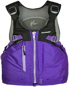 Stohlquist FLO Women's Life Jacket PFD - 8-Points of Adjustment, Ripstop Outer Shell, High Back Flotation, Sit-On-Top Kayak Comfortability - Built for Women Life Vest | Medium/Large, Purple