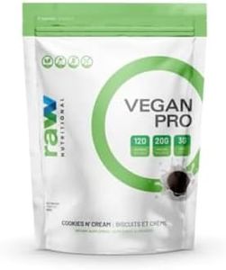 Raw Nutritional Vegan Pro Organic Plant Based Protein Powder | No Artificial Sweeteners | Non-GMO | Gluten-free | 20g Pea Protein Per Serving | 2LB (Cookies N Cream)