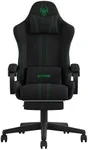 Fabric Gaming Chair,Ergonomic Office Chair with Footrest and Lumbar Support,Comfortable High Back Computer Chairs Cloth for Adults,Height Adjustable Gamer Chair