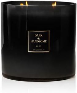 Big Ass Candle | Huge 10lb Luxury Candle, 150oz, 500 Hours | Dark & Handsome | Bergamot, Amber, Leather | Natural Coconut-Soy Wax | by Big Ass Luxuries | As Seen On Shark Tank