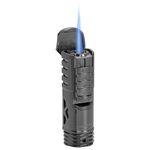 XIKAR Tactical Single-Jet Lighter, Gunmetal - Powerful Flame, Rugged Design with Rest Feature, Pocket Clip, EZ-View Fuel Window, and Adjustable Flame Height - Ideal for Outdoor Use