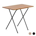 Harbour Housewares 80cm Wooden Folding Computer Desk - Black Frame, Wood Effect Top - Laptop Notebook Table PC for Writing Study Office Bedroom & Gaming