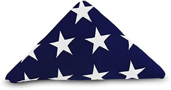 Anley Bandera conmemorativa de Estados Unidos de 3x5 pies, algodón resistente para veteranos, estrellas bordadas y rayas cosidas,banderas de ataúd de entierro de Estados Unidos con ojales de latón