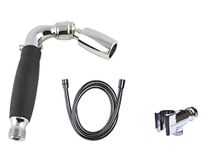 High Sierra's Solid Metal Handheld Shower Head Kit with Slip-Free Grip. includes All Metal Handheld Shower Head, Trickle Valve, Hose, and Holder - WaterSense Certified Low Flow 1.8 GPM: Chrome Finish