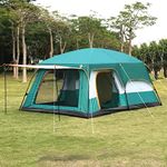 Nasmodo 3-12 Person Camping Tent for Adults Waterproof Outdoor Dome Camping Tents for Travel Picnic Hiking Trekking Portable Dome House Tent(L-430 * 305 * 200cm, Green)