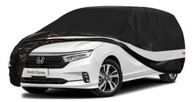 Holthly 10 Layers Minivan Car Cover Custom Fit for Honda Odyssey (1999-2024) Waterproof All Weather for Automobiles, Outdoor Full Cover Sun UV Rain Protection with Cotton.Black