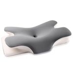 MULISOFT Memory foam pillow, comfortable pillow, supportive neck pillow, ergonomic side sleeper pillow (GREY)