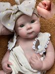 Abenduot 18inch Bettie Girl Doll Can Open Mouth Anatomically Correct Silicone Baby Dolls Realistic Full Solid Silicone Body Newborn Dolls Flexible