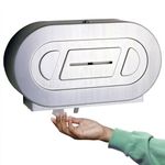 Bobrick B-2892 Classic Series Surface-Mounted Twin Jumbo Roll Toilet Tissue Dispenser (Satin)