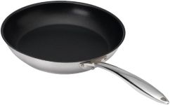 Browne Foodservice (5724061) 11-Inch Stainless Steel Excalibur Non-Stick Fry Pan, Silver