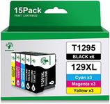 GREENSKY T1295 Multipack Ink Cartridges T1291 T1292 T1293 T1294 Compatible for Epson Stylus SX535WD Ink Cartridges Stylus SX425W SX445W SX235W SX535WD WF 3520 (6Black 3Cyan 3Magenta 3Yellow)
