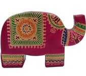 TEJ GIFTS Handcrafted Elephant Leather Piggy Bank Stylish Money Savings Box for Adults, Kids, and Home Décor (Pink Elephant)