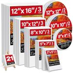 21 Packs Stretched Canvases for Pai