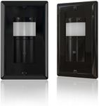 ECOELER Motion Sensor Dimmer Switch, in-Wall Electronic Dimmer with PIR Infrared Motion Activated, Single Pole, Occupancy & Vacancy Modes, Neutral Wire Required, Wall Plate Included, Black, 2Pack