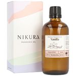 Nikura | Vanilla Fragrance Oil - 100ml | Perfect for Soap Making, Candle Making, Wax Melts, Diffuser | Great for use in Bath Bombs, Perfume Oil, Perfume Scents, Potpourri | Vegan & UK Made