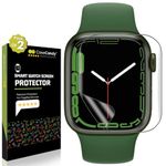 Casecandy Silicone - (2 Pack Screen Protector Guard for Apple Watch Series 7 / Series 8 / Series 9 45mm | HD Screen Guard For Apple Watch Series 7/8/9 45mm Screen Size - 3 Months Warranty