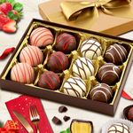 WINNI - 12 Pcs Luxury Chocolate Gift Packs | Rakhi Gift for Brother & Sister | Belgian chocolate | Handmade Chocolate Gift Packs - Premium Gift For Girlfriend, Boyfriend, Him, Her, Wife, Husband | Celebration Chocolate Hamper | Truffle Chocolate Box | Chocolate Basket