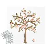 Flowers Tree Metal Die Cuts Cutting Dies, Flowers Tree Paper Cards Cutting Dies Cut Stencils for DIY Embossing Card Making Book Tags Decorative Paper Dies Scrapbooking