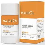 MAGSOL Natural Deodorant for Women & Men - Womens Deodorant with Magnesium - Perfect for Ultra Sensitive Skin, Aluminum Free Deodorant for Women, Baking Soda Free (Sweet Orange)