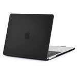 EooCoo Case Compatible for New MacBook Air 13.6 inch M3 A3113 M2 A2681 with Touch ID, 2024 2023 2022 Release,Air 13 Plastic Hard Shell Cover, Matte Surface, Black