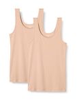 Amazon Essentials Women's 2-Pack Slim-Fit Tank, Nude, Medium