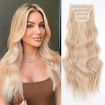 Clip in Hair Extension 4pcs Set Curly Hair Extensions Clip in,Hair Pieces For Women YDDM Synthetic hair fibres