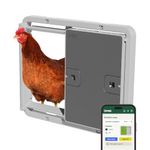 Omlet Smart Automatic Chicken Coop Door Opener | Wi-Fi Enabled | Programmable with App | Operated by Light Sensor or Timer | Easy to Install | Mains or Battery Powered | Built-in Safety Sensors | Grey