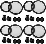 4 Sets Stethoscope Spare Parts Kit, Stethoscope Replacement Parts Stethoscope Accessories Stethoscope Ear Tips Accessories for Stethoscope (Black)