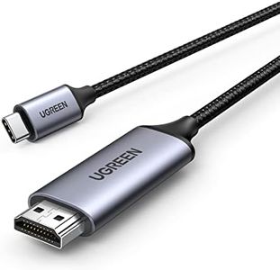 UGREEN USB C to HDMI Cable 4K@60Hz 1440P@120Hz 1080P@240Hz Type C Thunderbolt 5 4 3 to HDMI 2.0 HDR Adapter Compatible with iPhone 16 15 MacBook Pro Air Mac Mini, iMac iPad Galaxy S25 Ultra S24(3M)