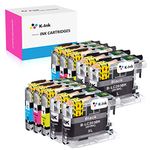 K-Ink Compatible Replacement Cartridges for Brother LC203 LC 203XL 201XL LC201 (10 Pack - 4 Black, 2 Cyan, 2 Magenta, 2 Yellow)