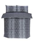 Rapport Home CALVIN Shapes Geometric Reversible Duvet Cover Set grey Single